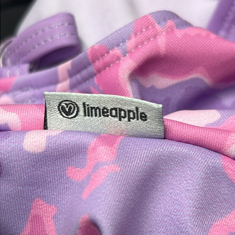 NWT Limeapple Girls Pink and Purple Tie Dye One Piece Bathing suit Size 8