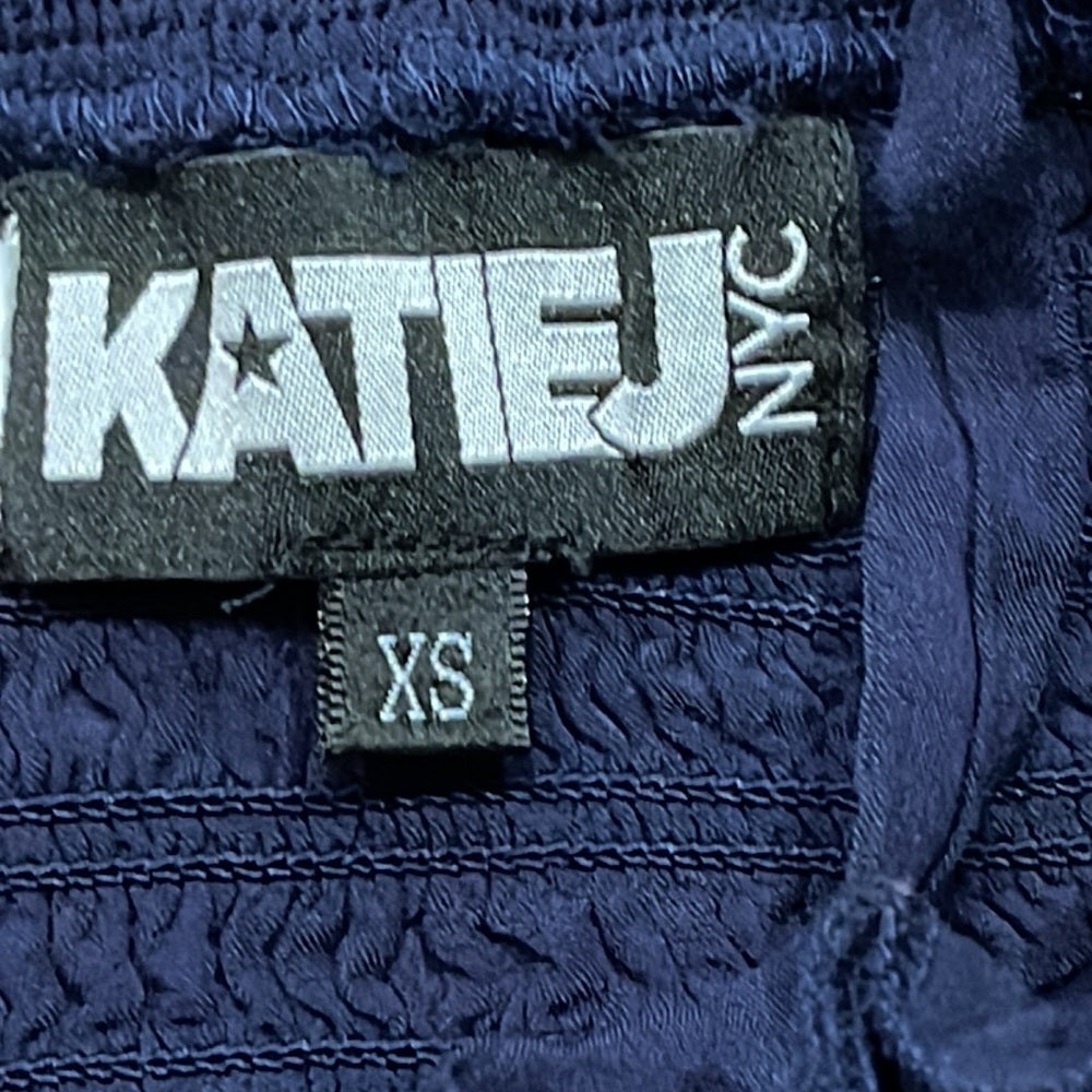 Katie J NYC Navy Smocked Tie Top and Ashley Skirt Size Junior XS