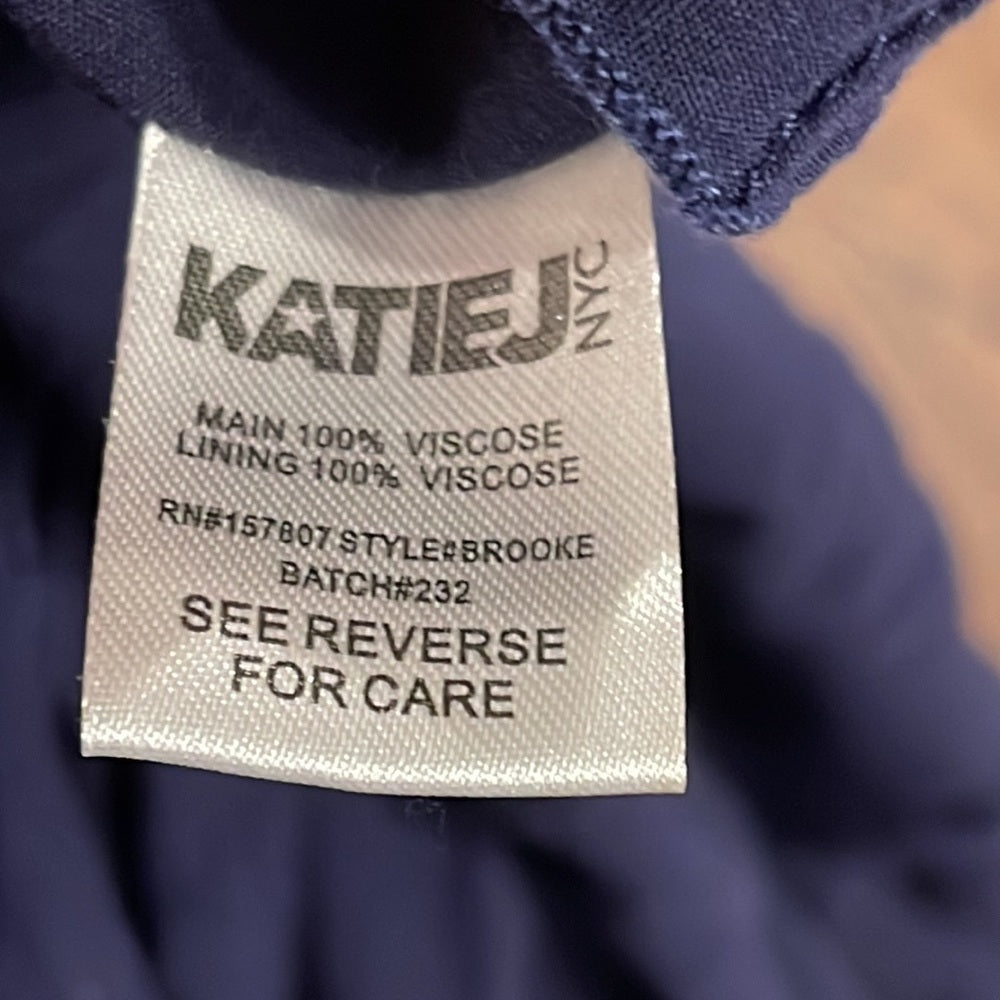 Katie J NYC Navy Smocked Tie Top and Ashley Skirt Size Junior XS