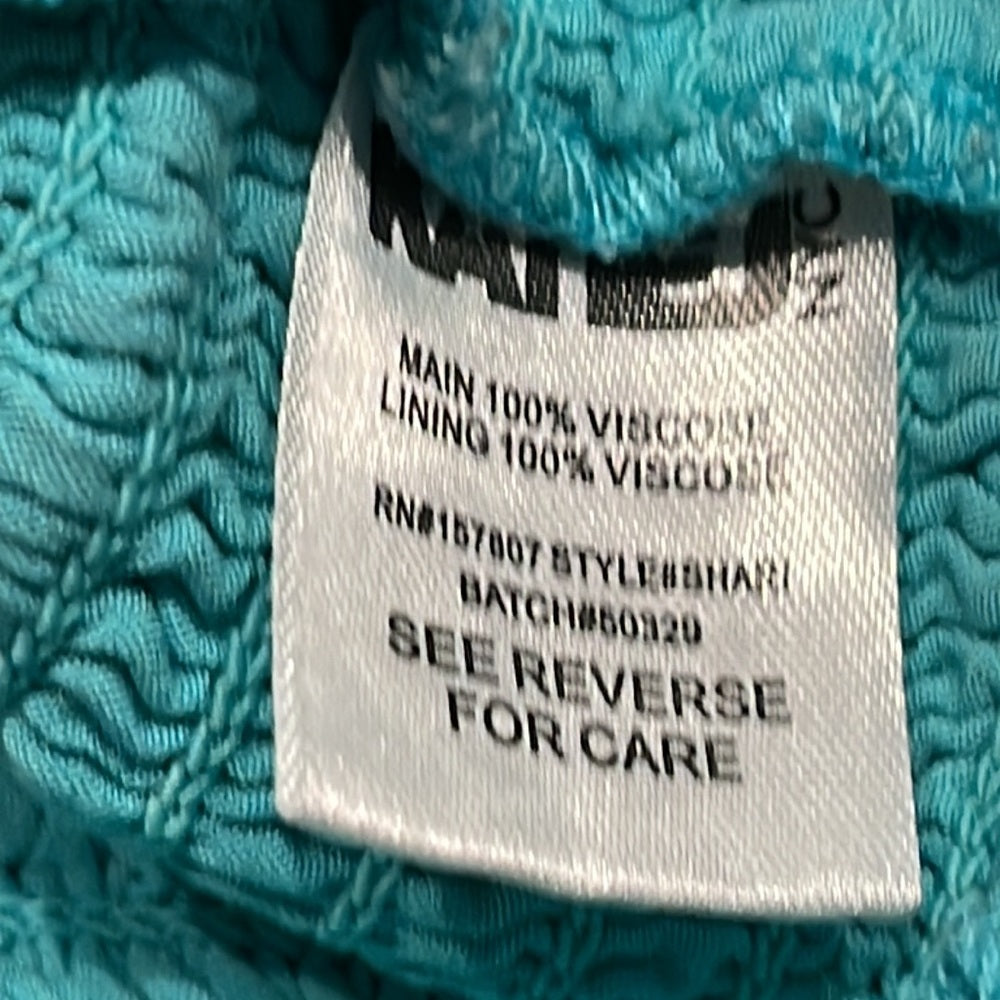 Katie J NYC Turquoise Smocked Shari Top and Ashley Skirt Size Junior XS
