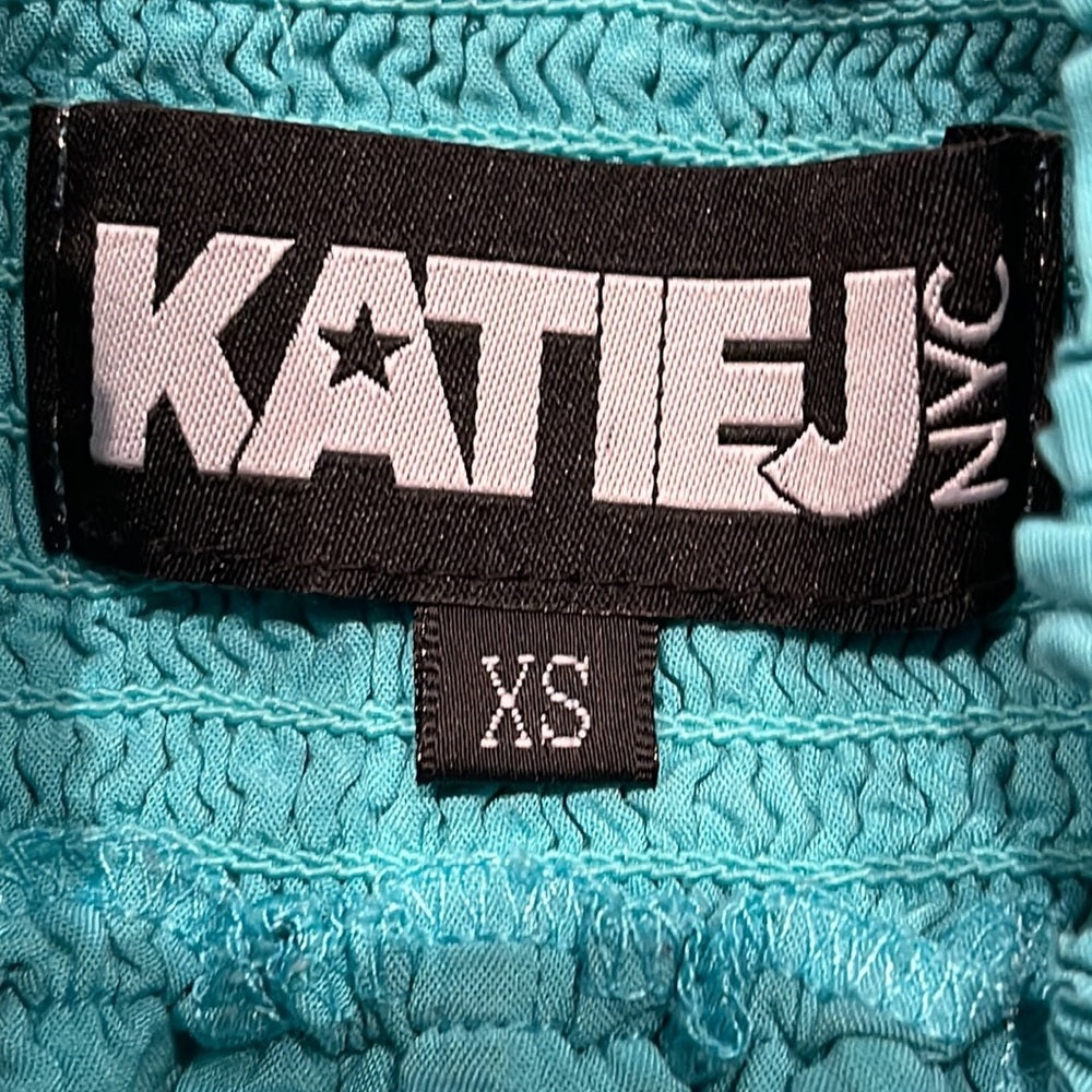 Katie J NYC Turquoise Smocked Shari Top and Ashley Skirt Size Junior XS