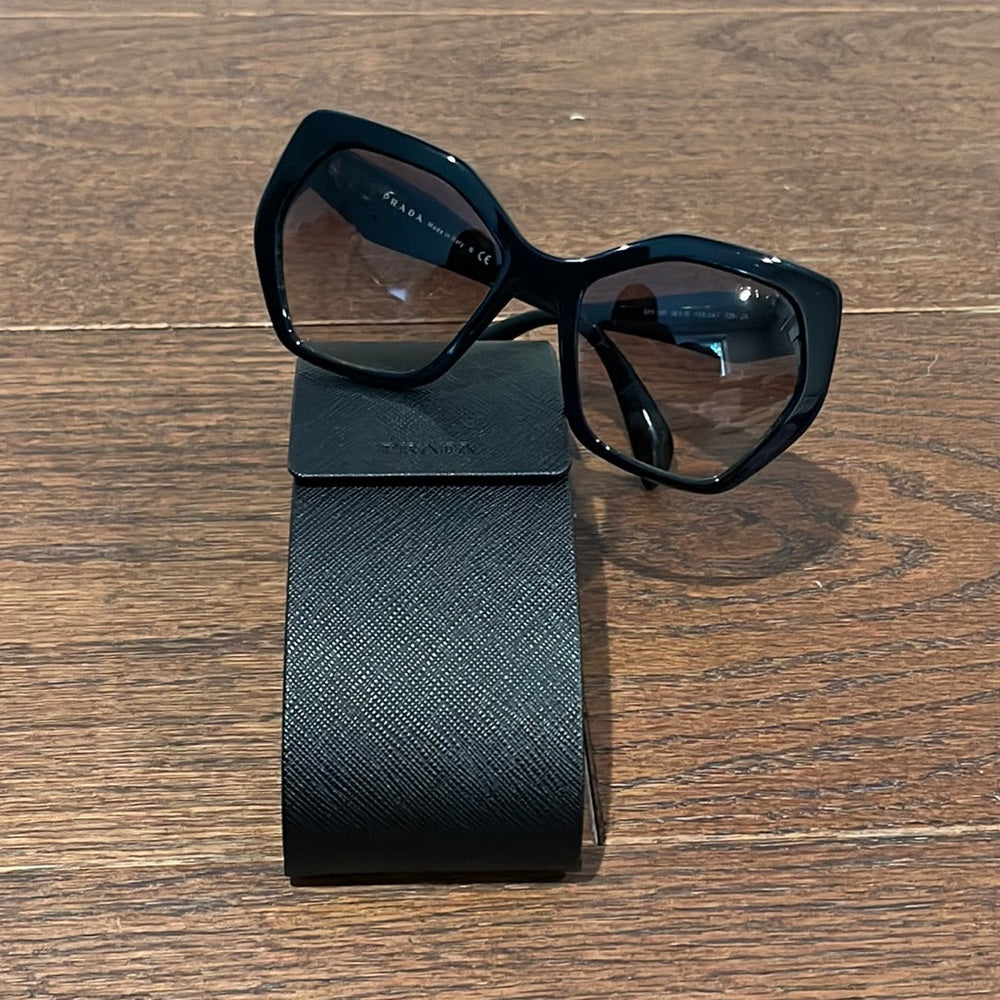 Prada Women’s Black Oversized Geometric Sunglasses, 56mm