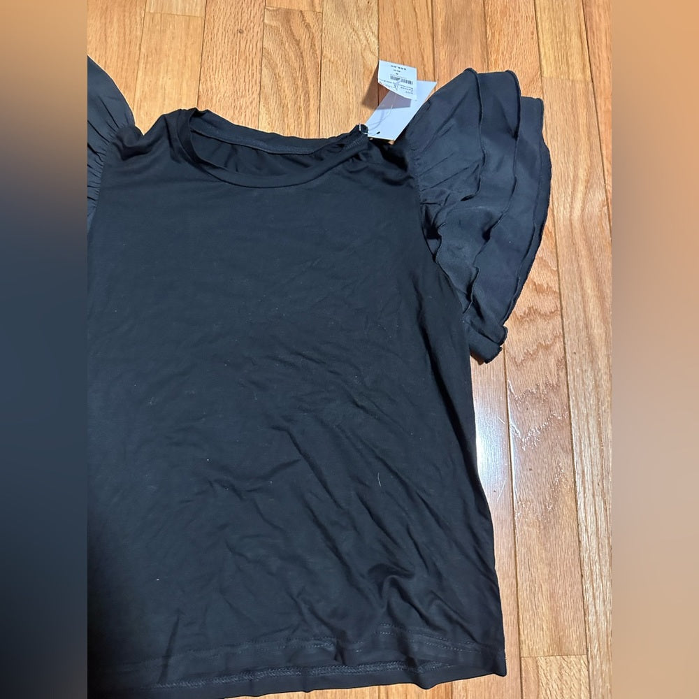NWT Katie J NYC Black Blouse Size Small