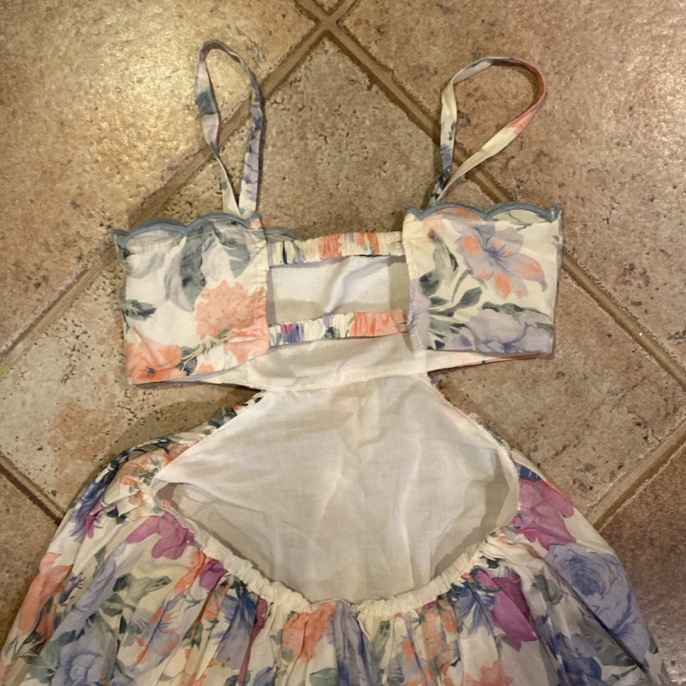 Marlo kids long cutout floral dress size 6/7