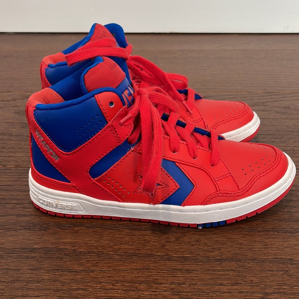 Converse Boys High Top Red and Blue Sneakers Size 3