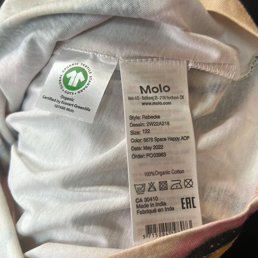 NWT Molo Kid’s Beige Smiley Face T-Shirt Size 7