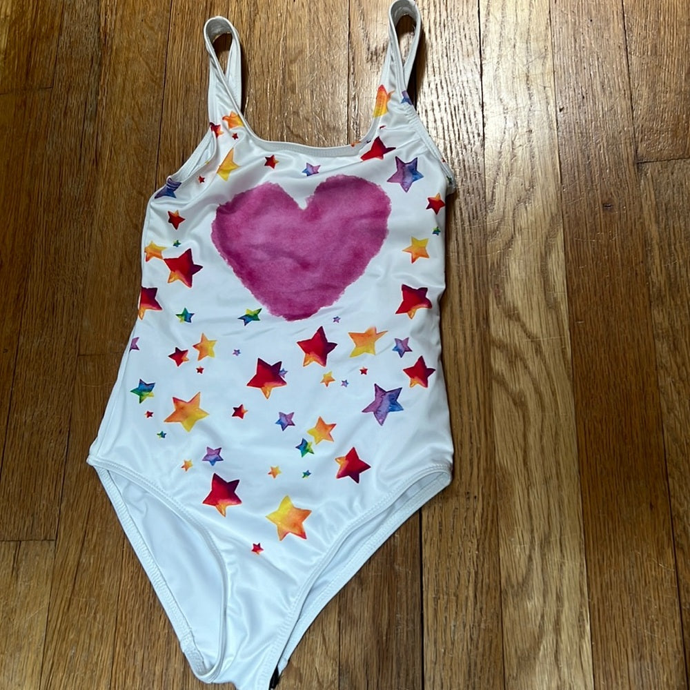 NWT Stella Cove Kid’s White One Piece Bathing Suit Size 8y