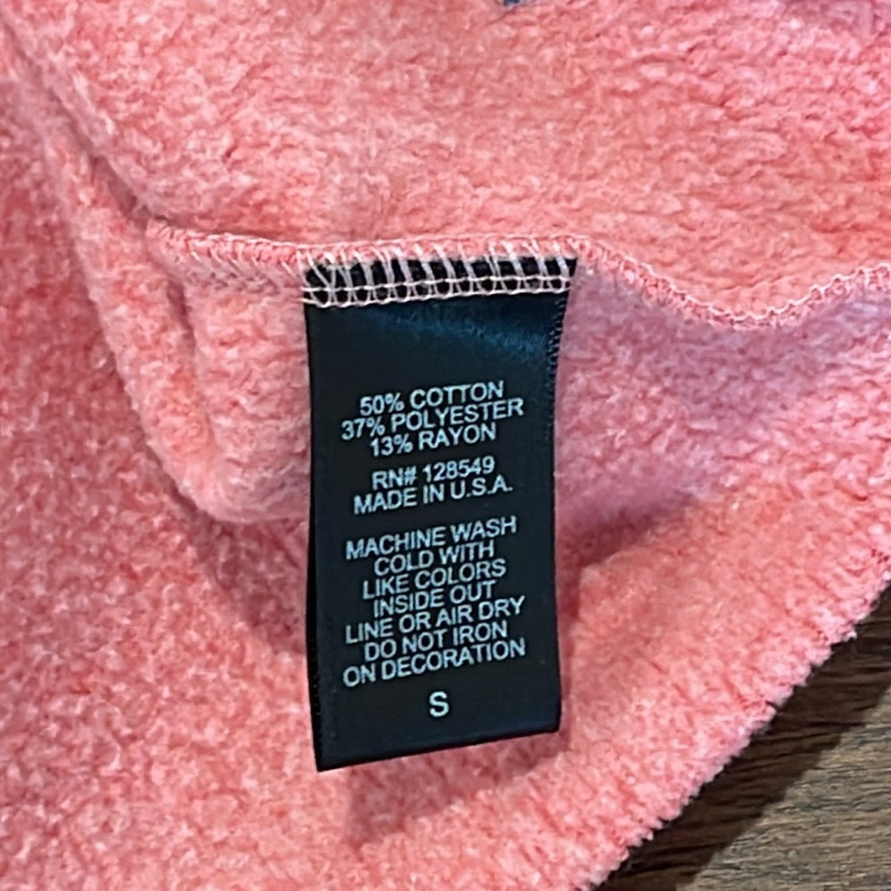 Aviator Nation Women’s Peachy Pink Cropped Sweatshirt Size Small