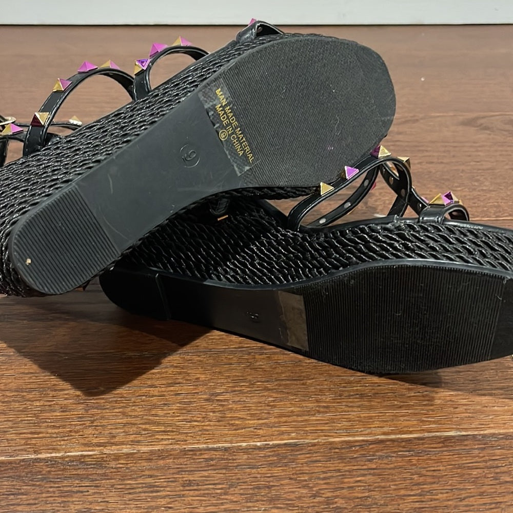 NWOT Nature Breeze Women’s Black Wedges Size 9