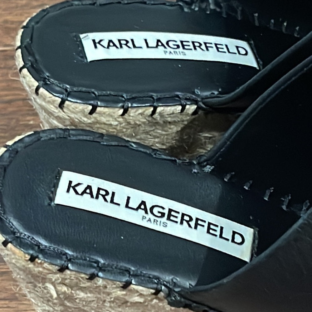 Karl Lagerfeld Women’s Black Wedges Size 8.5