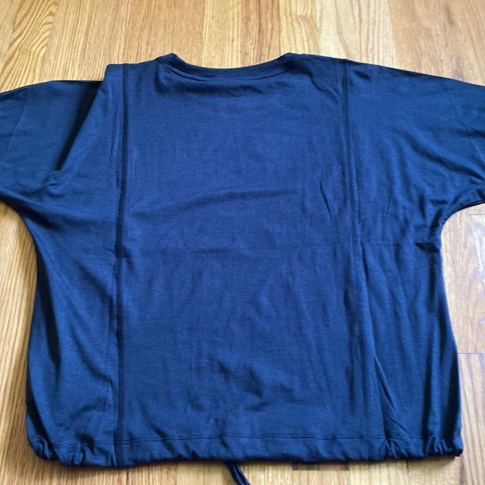 Apana black drawstring athletic long sleeve size small