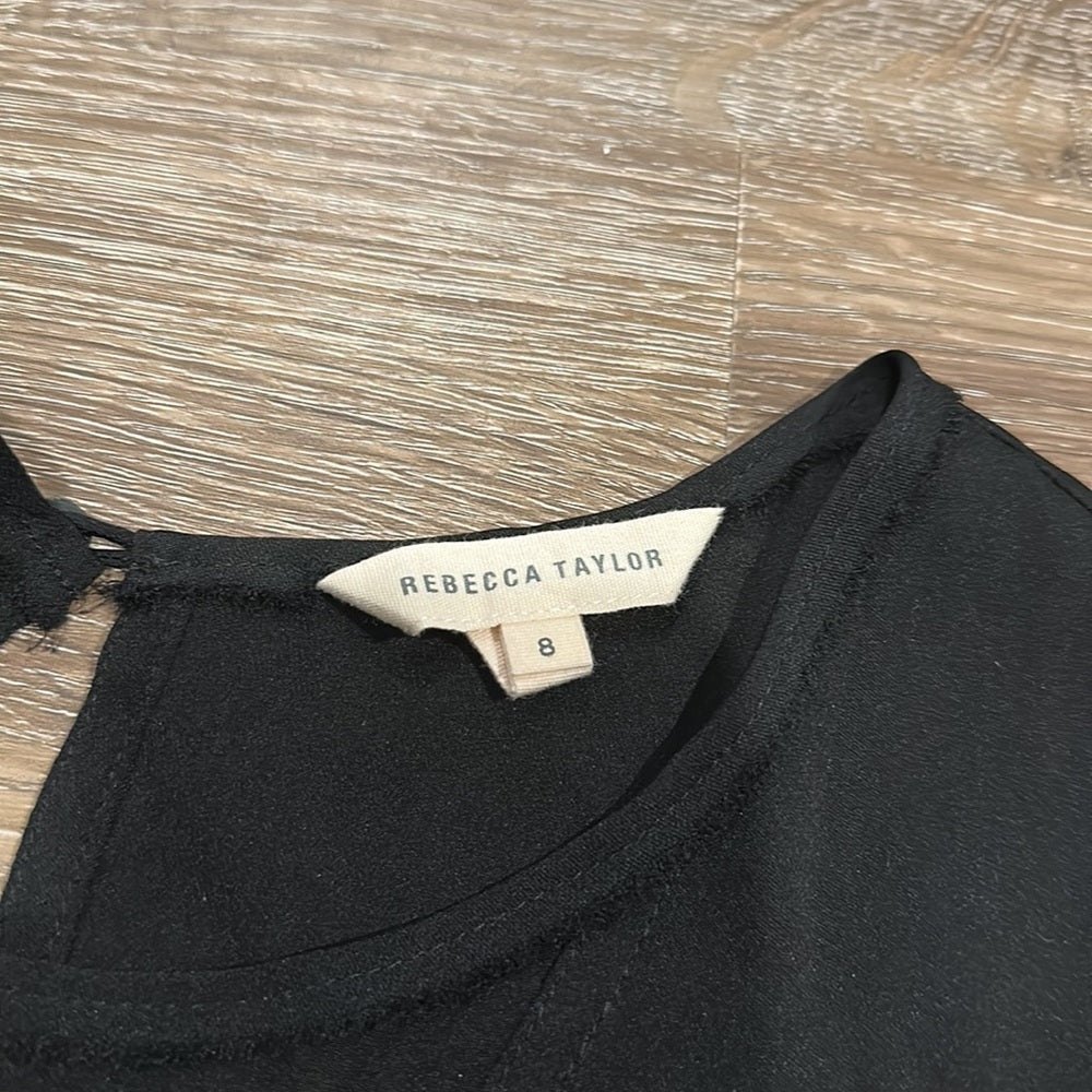 Rebecca Taylor Women’s V-Neck Mesh Silk Blouse - Size 8