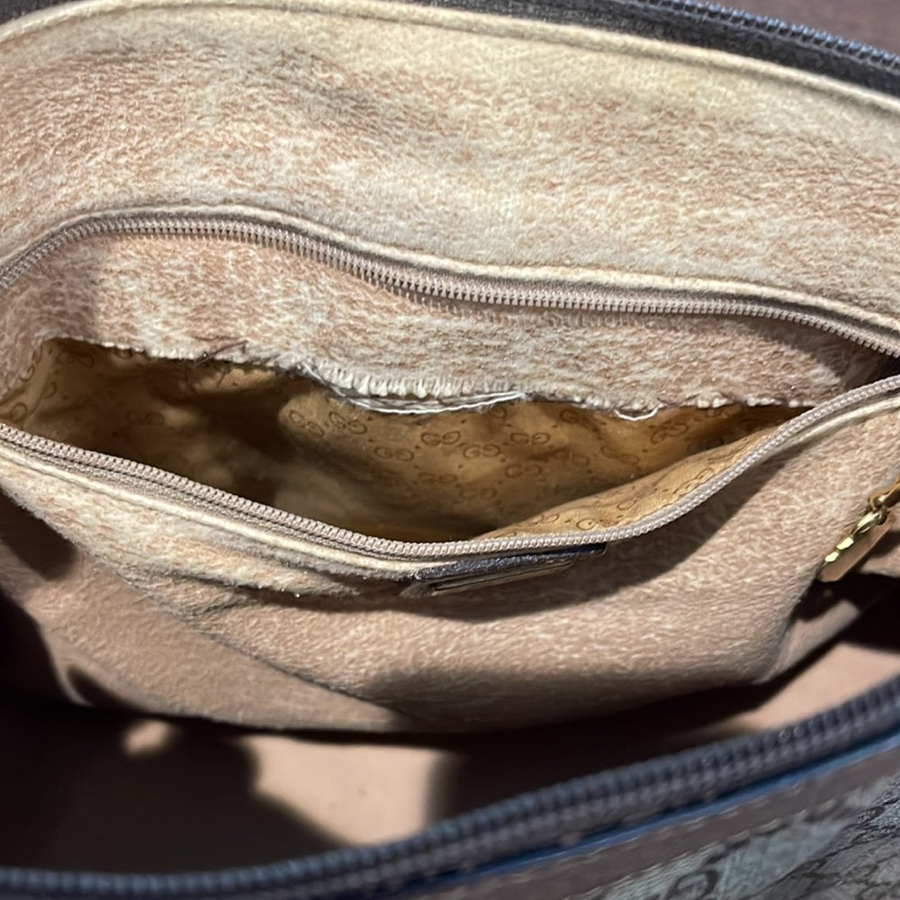 Gucci Vintage GG Brown Vintage Micro Guccissima Boston Bag Top Handle Bag