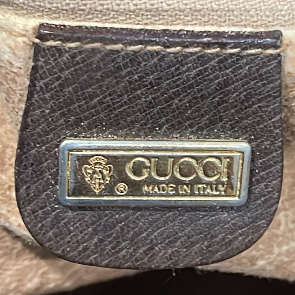 Gucci Vintage GG Brown Vintage Micro Guccissima Boston Bag Top Handle Bag