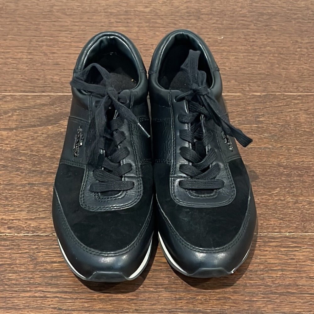Coach Women’s Black Leather and Suede Sneakers Size 8