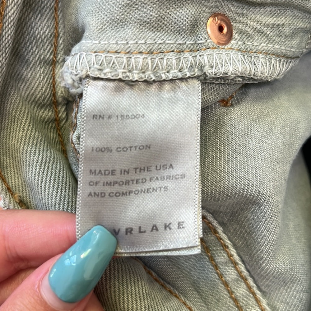 Slvrlake Women’s Light Green Denim Jeans Size 24