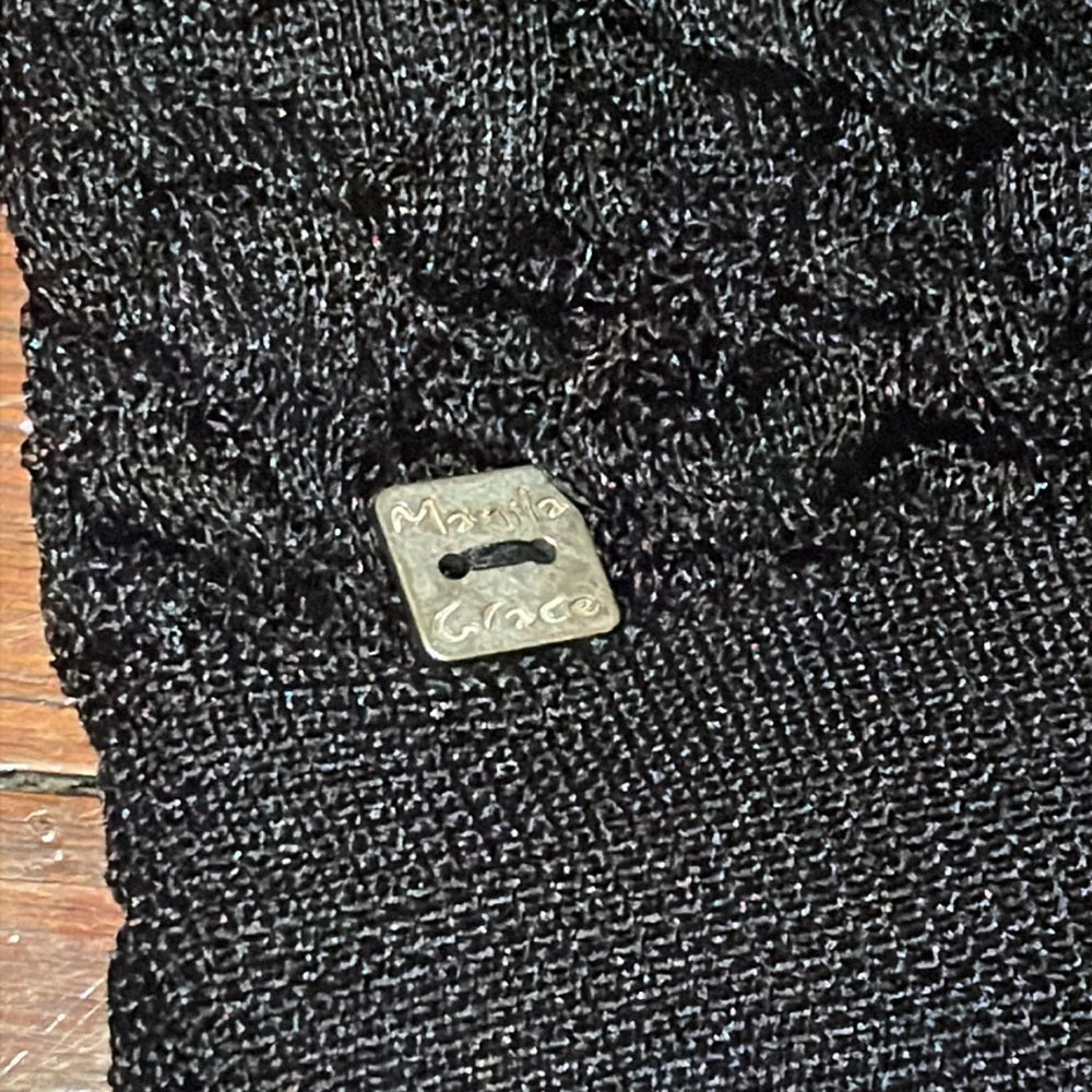 Manila Grace Women’s Black Lacy Blouse Size L