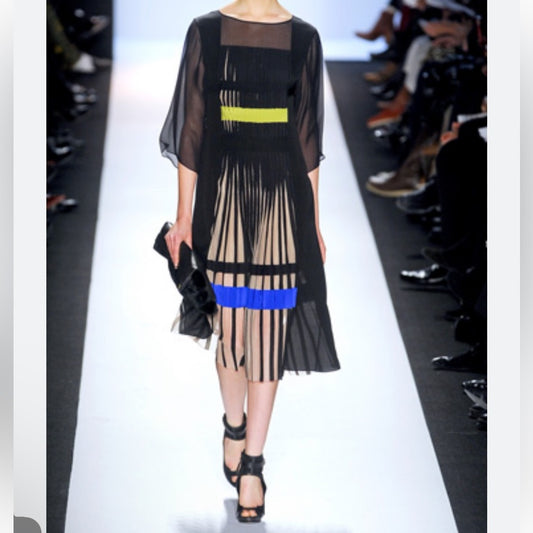 BCBG Maxazria Runway Women’s Black and Tan Dress Size L