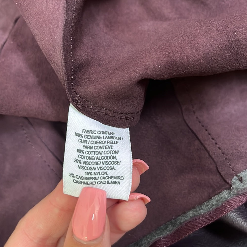 Derek Lam Women’s Dark Purple Leather Dress Size 4