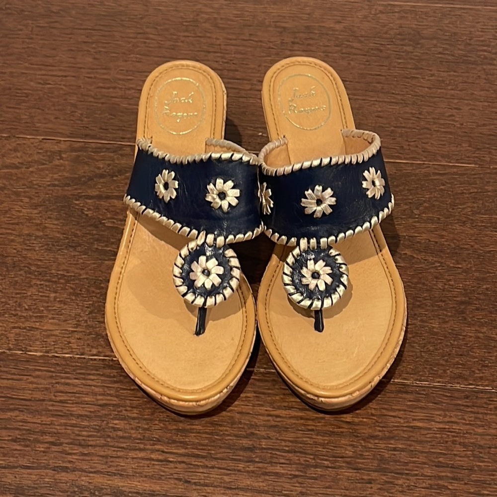 Jack Rogers Women’s Navy Mid Wedge Size 9
