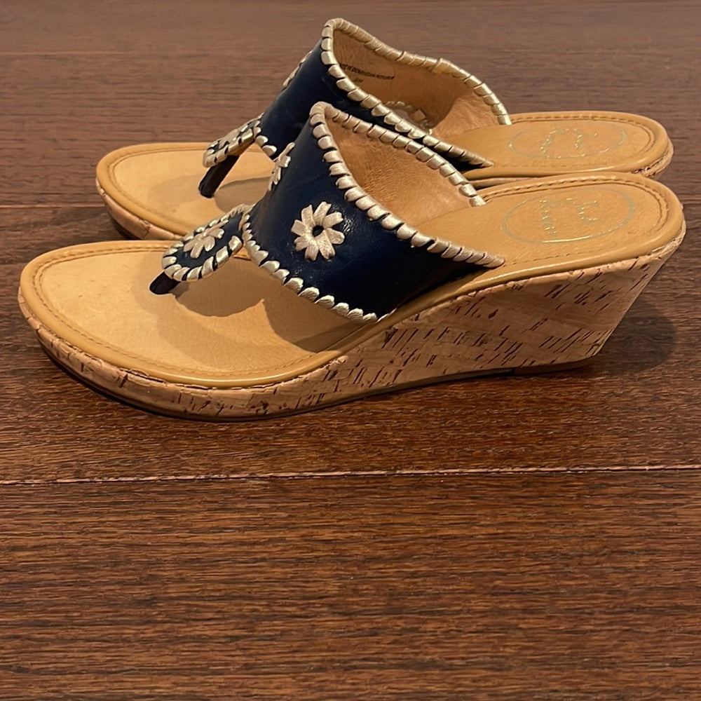 Jack Rogers Women’s Navy Mid Wedge Size 9