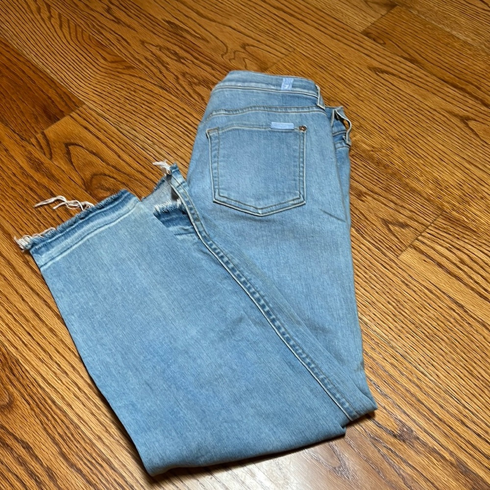 7 For All Mankind Woman’s Light Blue Roxanne Ankle Jeans Size 28