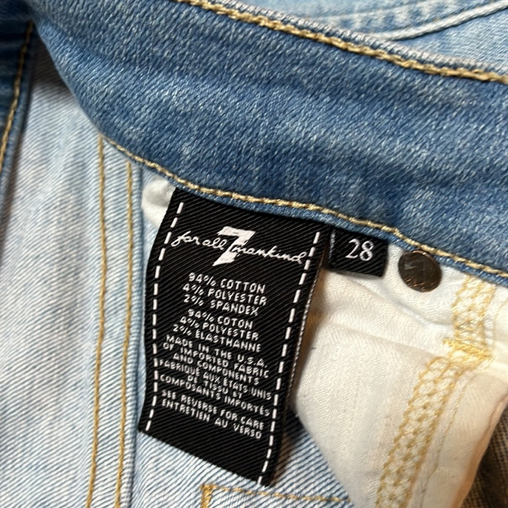7 For All Mankind Woman’s Light Blue Roxanne Ankle Jeans Size 28