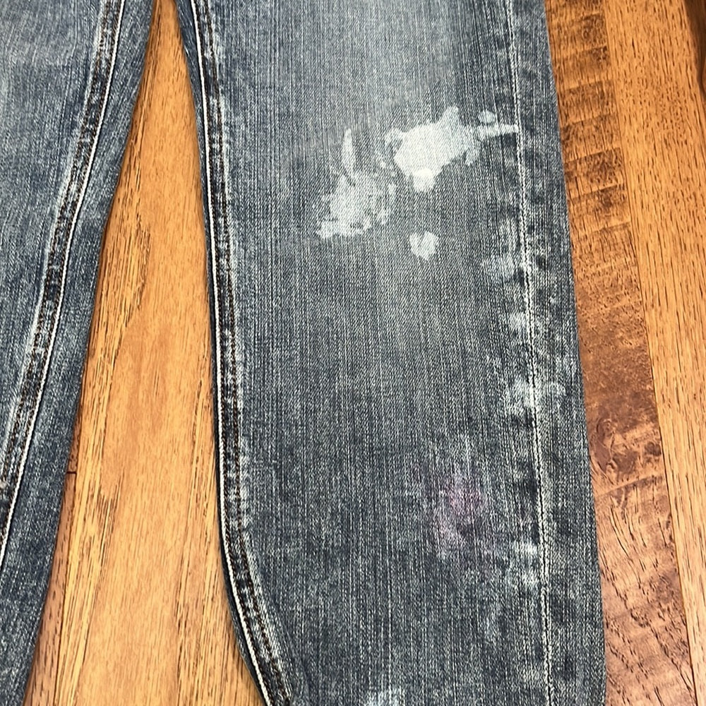 NWT Fidelity Woman’s AXL Crop Painterly Jeans Size 25