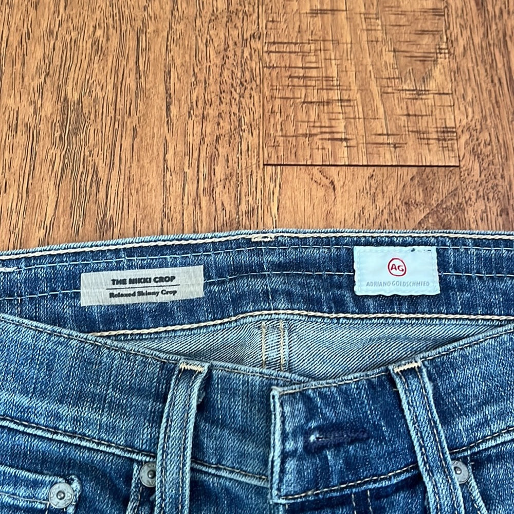 AG Woman’s The Nikki Crop Relaxed Skinny Crop Jeans Size 26