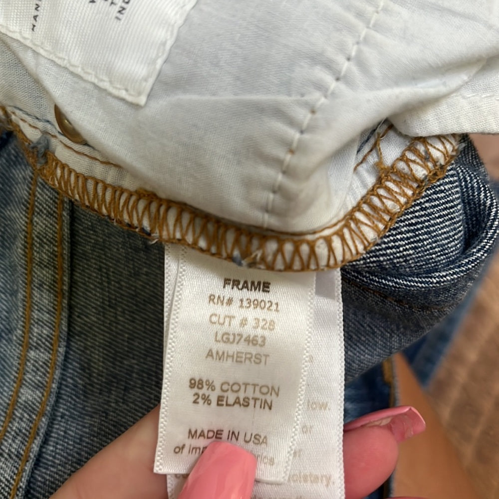 Frame Denim Woman’s Le Garçon Blue Jeans Size 26