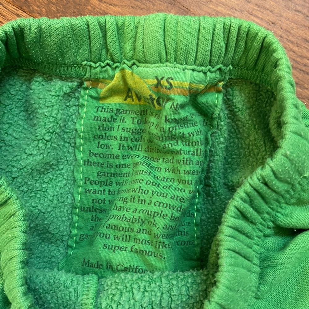 Aviator Nations Women’s Green Smiley Face Sweatshirt & Sweatpants Set Size XS
