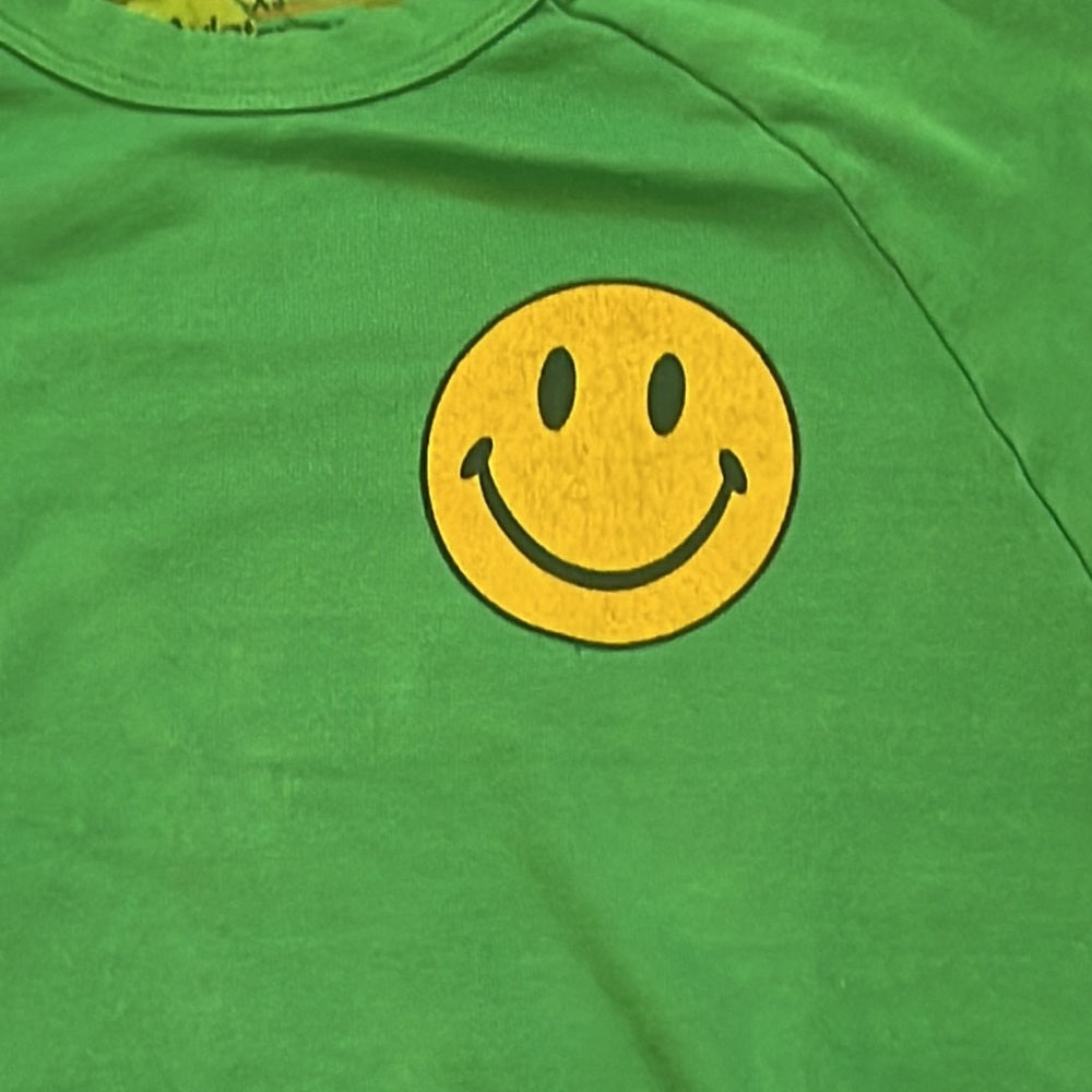 Aviator Nations Women’s Green Smiley Face Sweatshirt & Sweatpants Set Size XS
