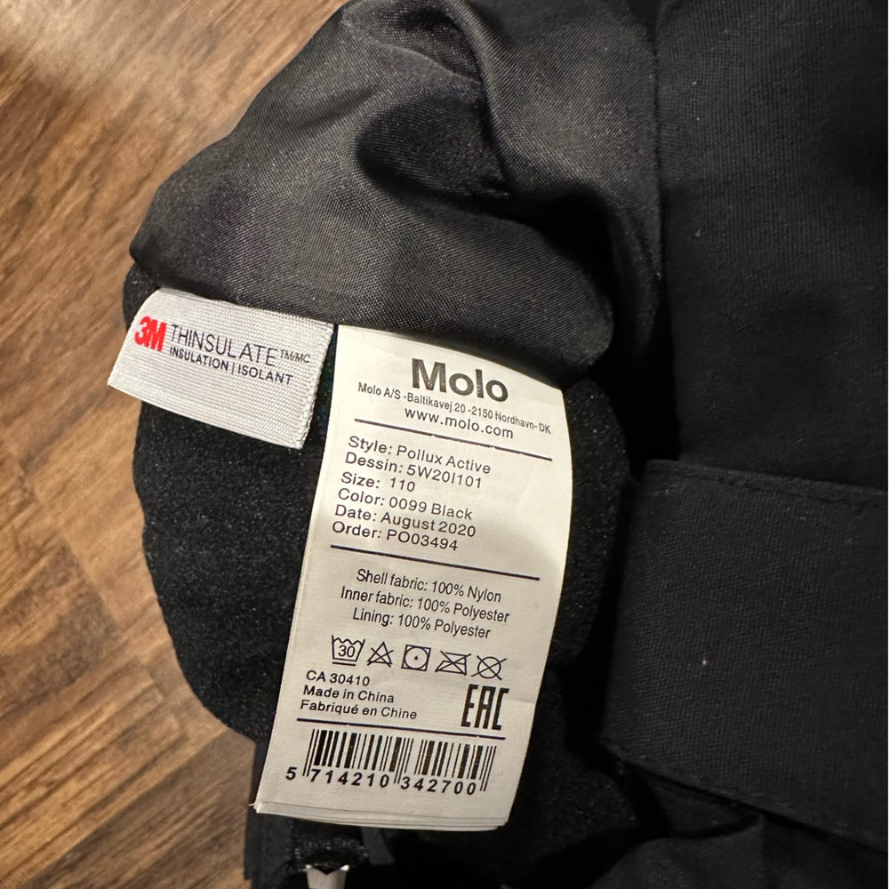 Molo Kids Black Snow Pants Size 5