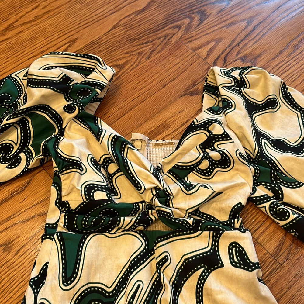 Alexis Woman’s Green Printed Dress Size XS