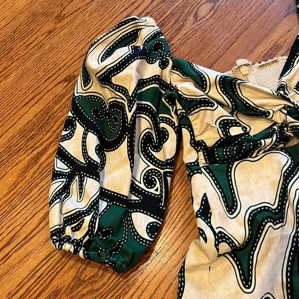 Alexis Woman’s Green Printed Dress Size XS
