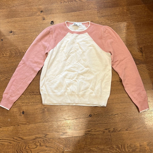 Veronica Beard Women’s Pink and Cream Sweater Size Medium