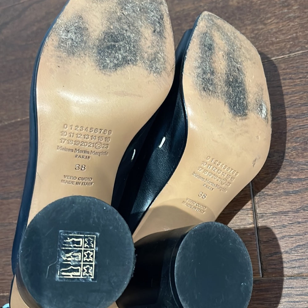 Maison Martin Margiela Black Peep Toe Heels Size 38/8
