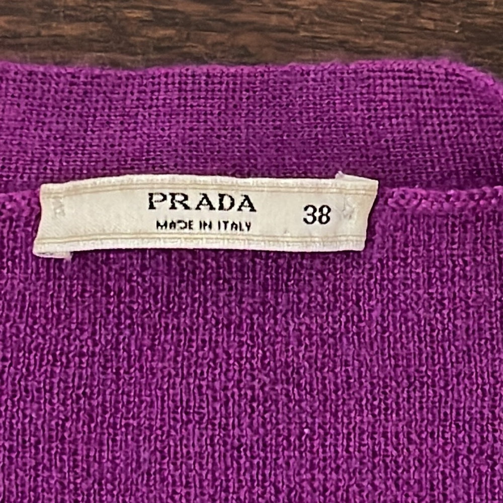 Prada Women’s Purple Cashmere/Silk Cardigan Size 38/US 2