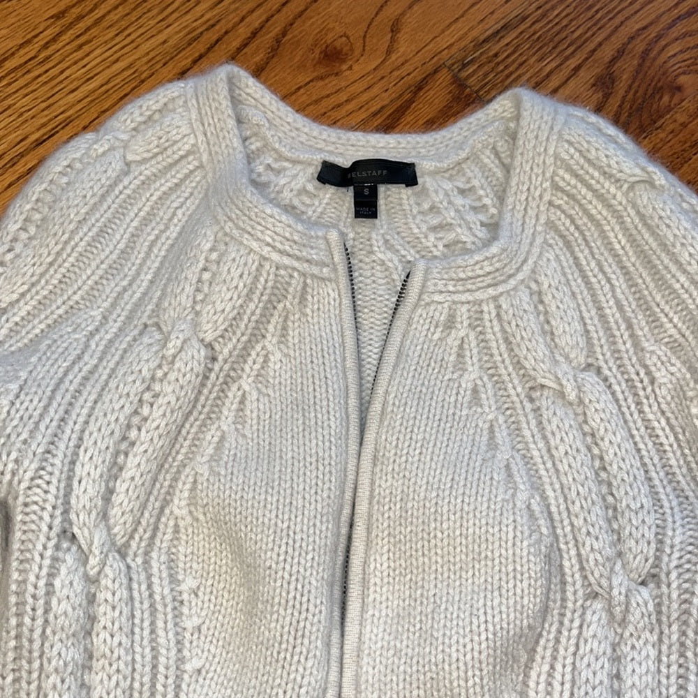 Belstaff Woman’s Cream Sweater With Zipper Size S