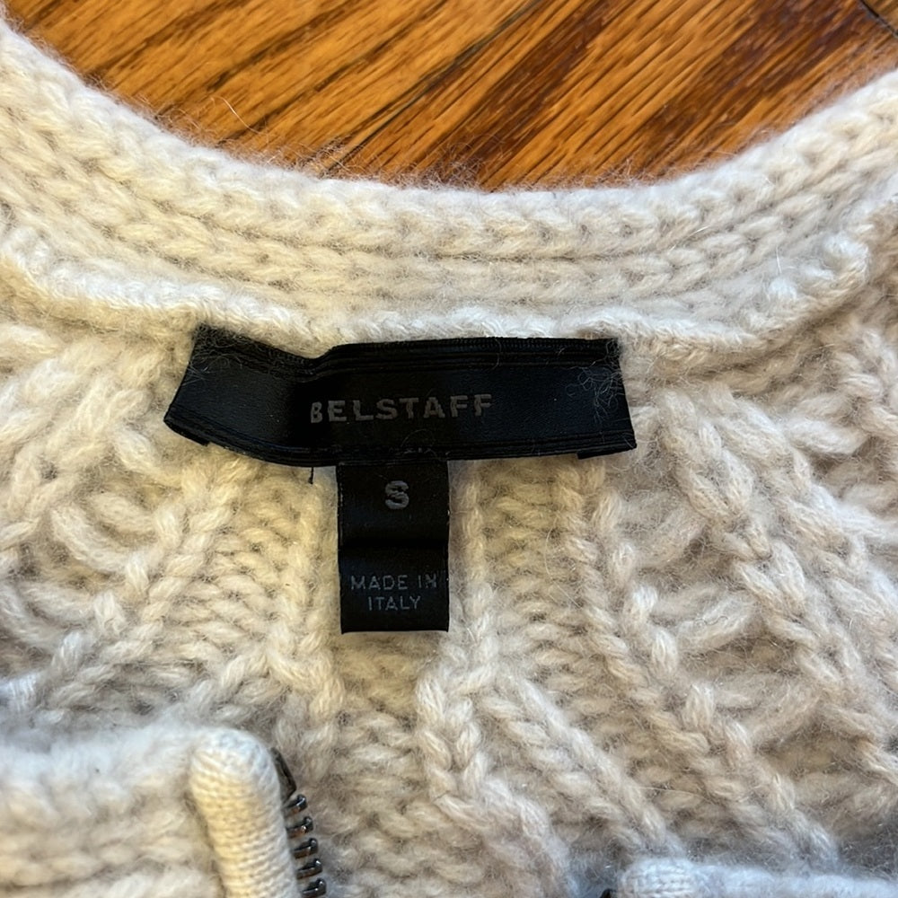 Belstaff Woman’s Cream Sweater With Zipper Size S