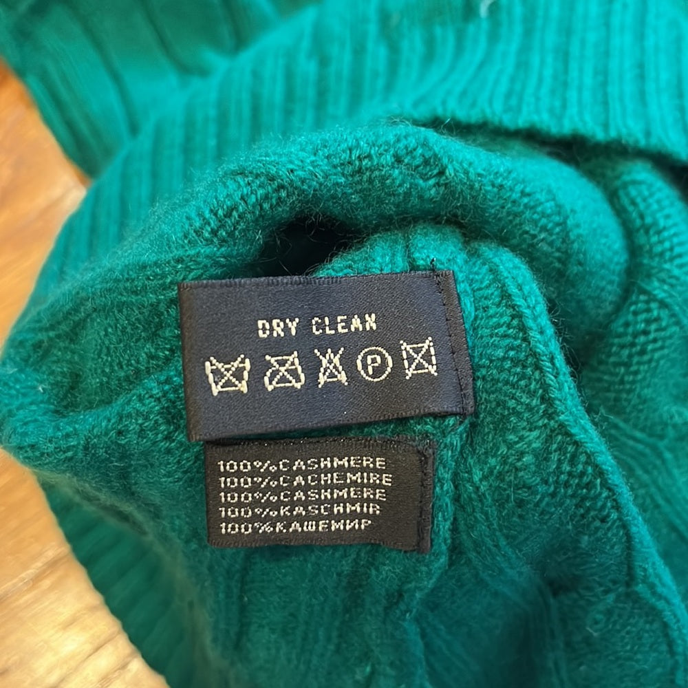 Ralph Lauren Woman’s Green Cashmere Slim Fit Sweater Size S