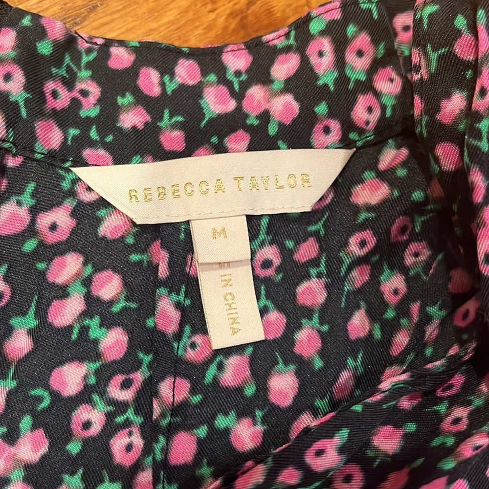 Rebecca Taylor Woman’s Short Sleeve Printed Dress Size M