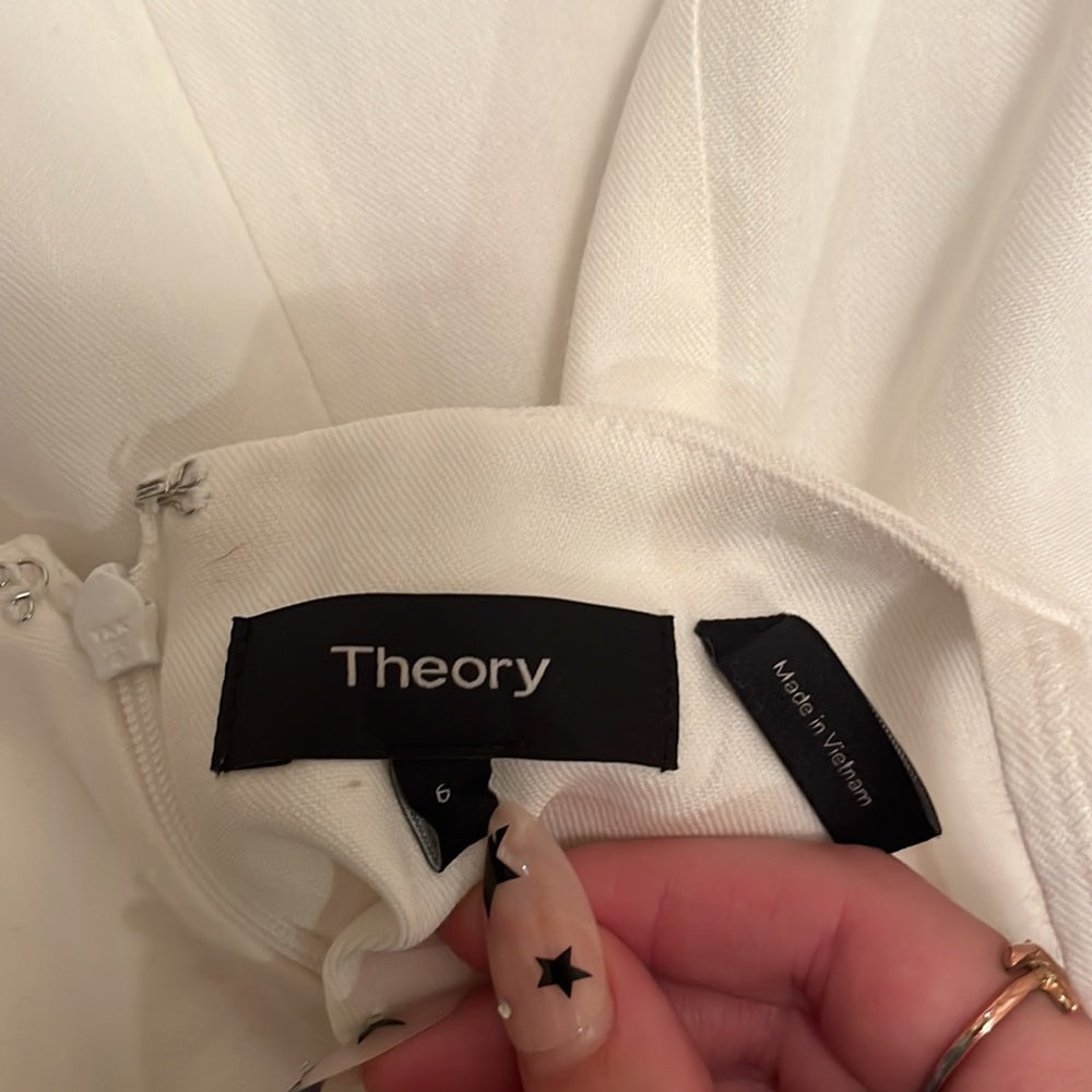 Theory Woman’s White Dress Size 6
