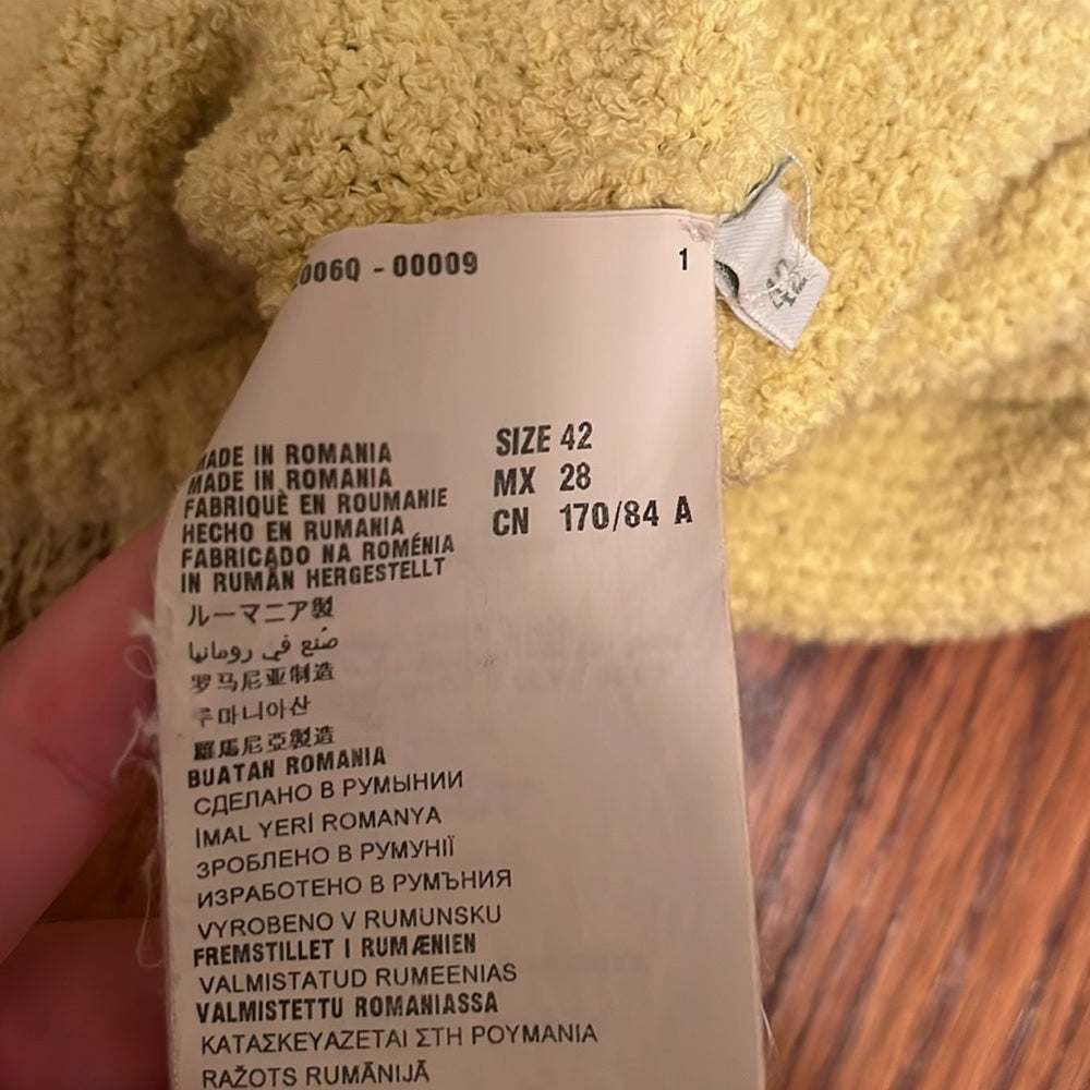 Prada Woman’s Yellow Cardigan Sweater Size EU 42
