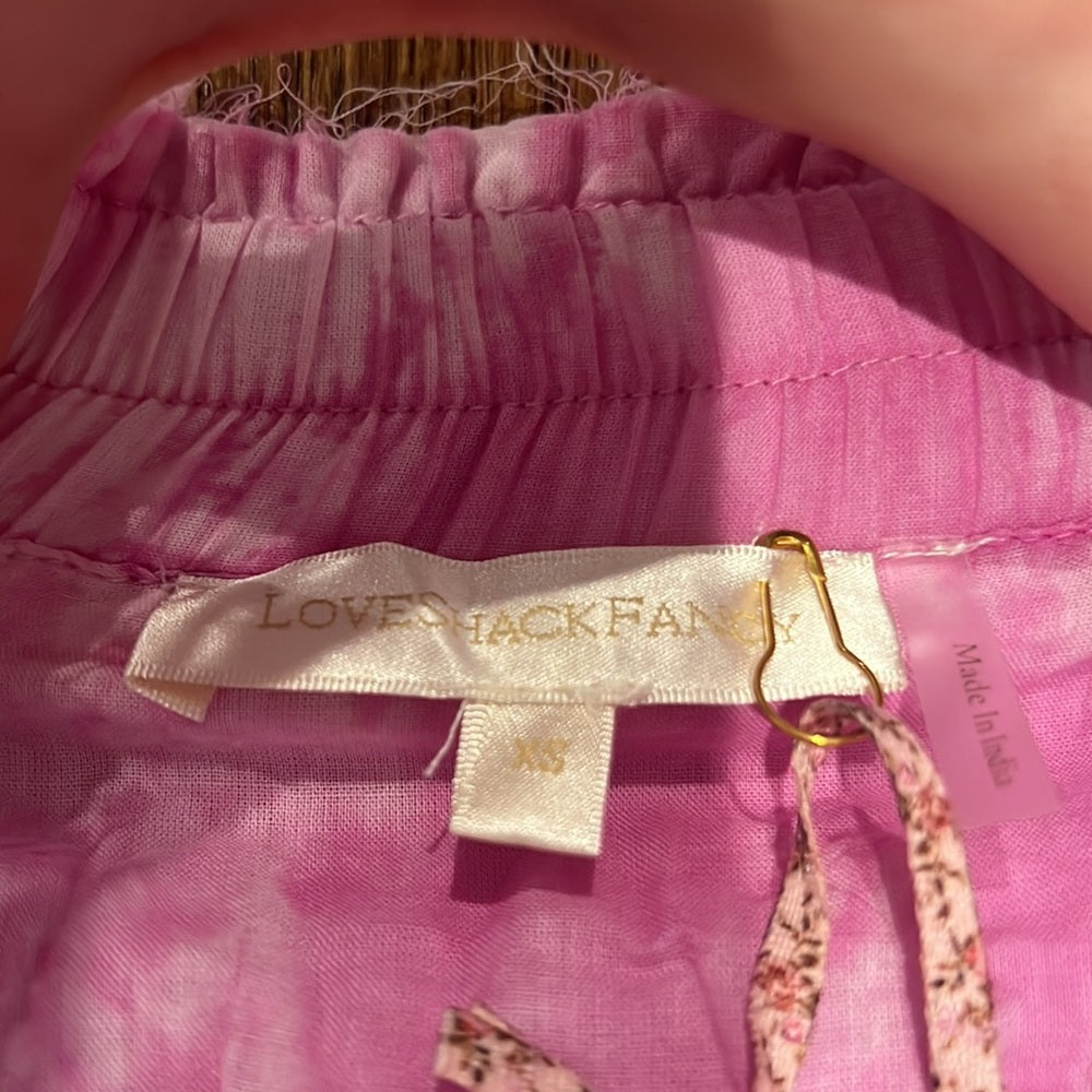 NWT LoveShackFancy Women’s Skirt Pink and White Size XS