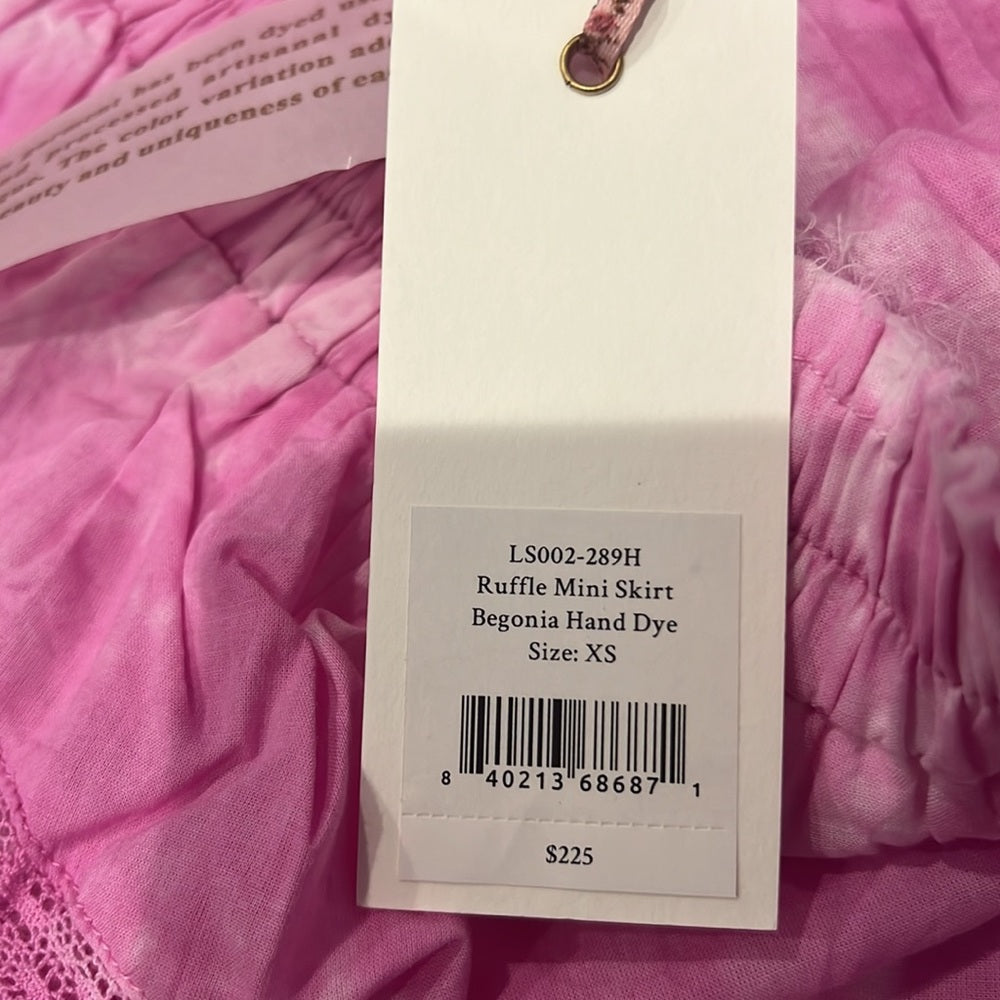 NWT LoveShackFancy Women’s Skirt Pink and White Size XS