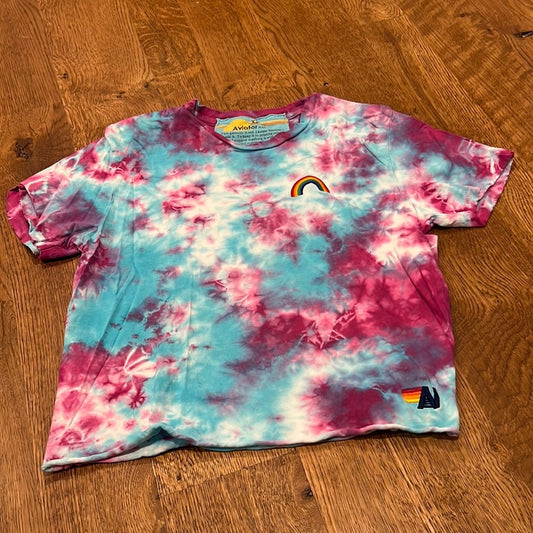 Aviator Nation Women’s Short Sleeve Tee Blue and Purple Size Small