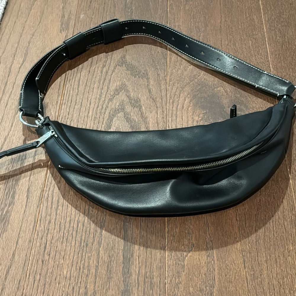 Proenza Schouler White Label Stanton Black Leather Sling Bag