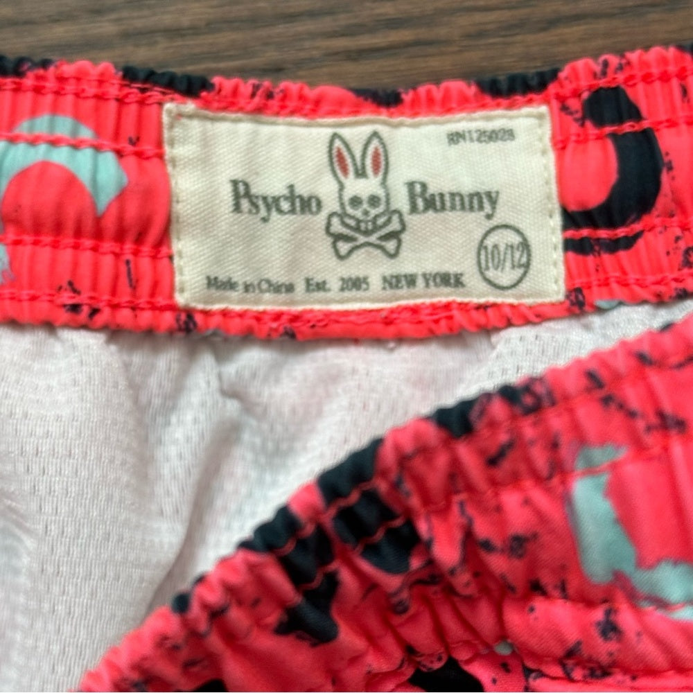 Psycho Bunny Bundle of Boys Bathing Suit Swim Trunks Size 10/12