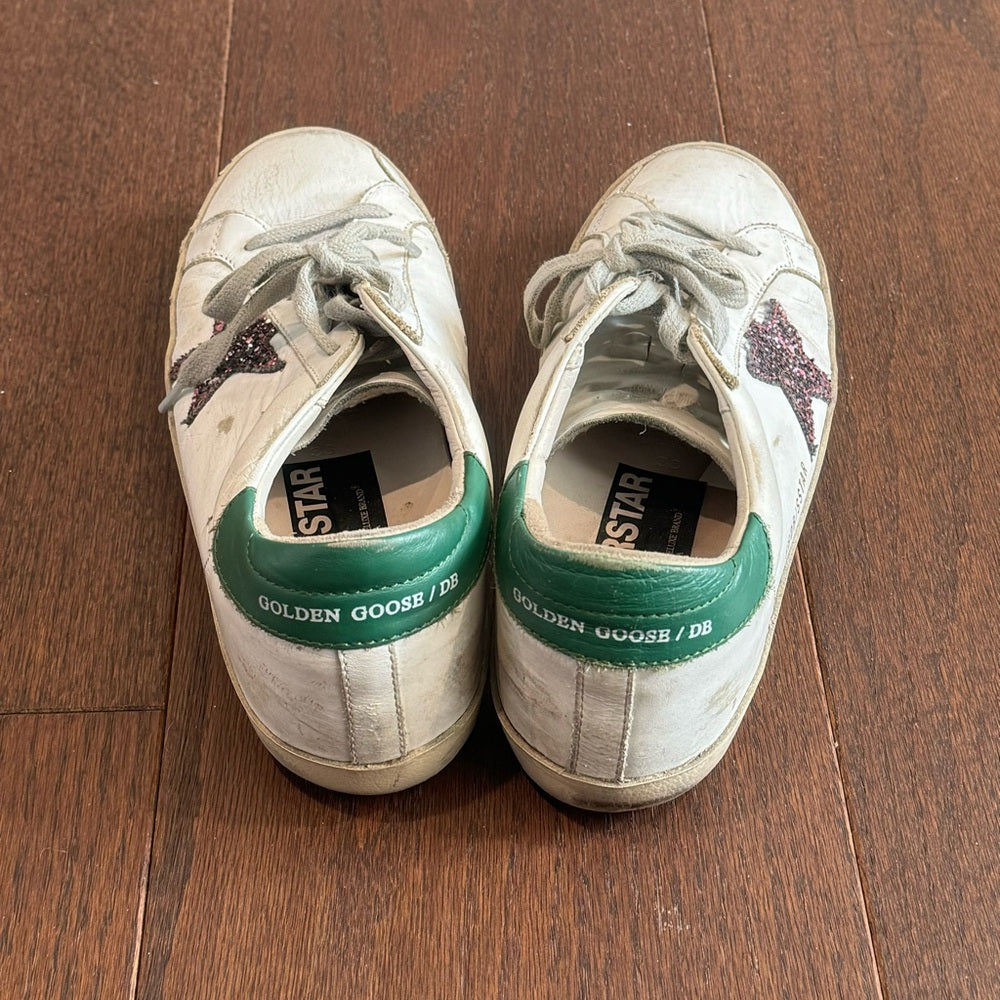 Golden Goose Women’s White Leather Super Star Sneakers Size 38/8